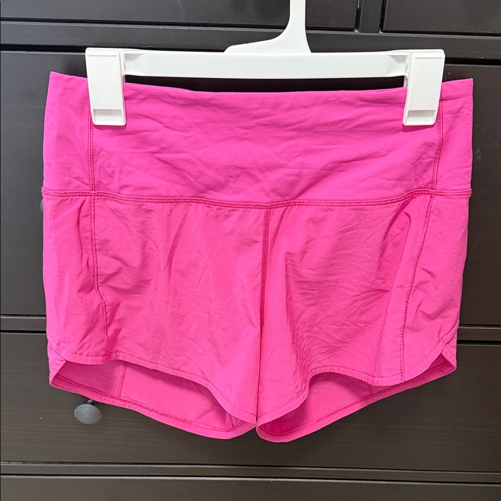 Lululemon Sonic Pink Speed Up Shorts 4”